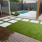 Grey Apricot pool on rainy day