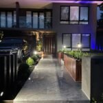 Night time Grey Apricot Pathway