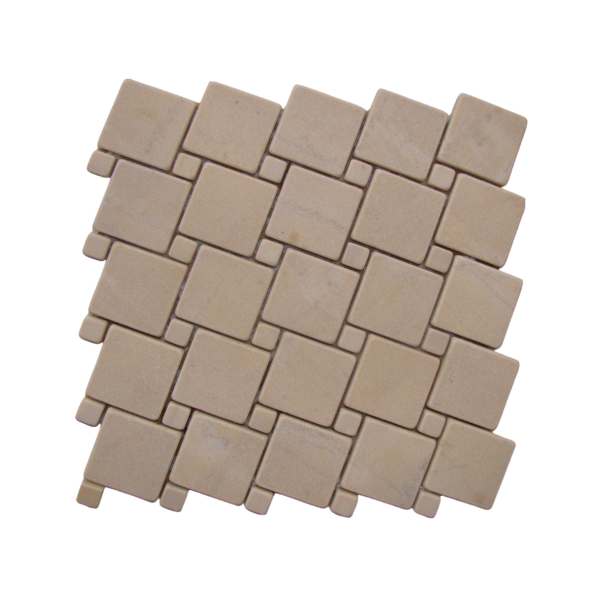 Mosaic made from yellow marble