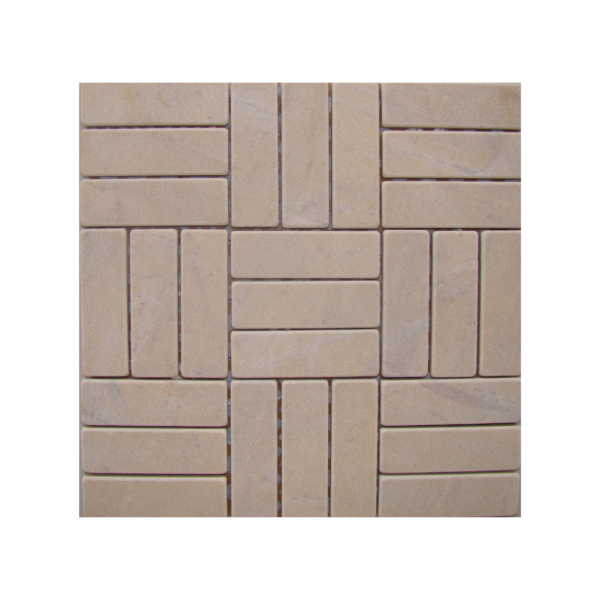 Mosaic made from yellow marble