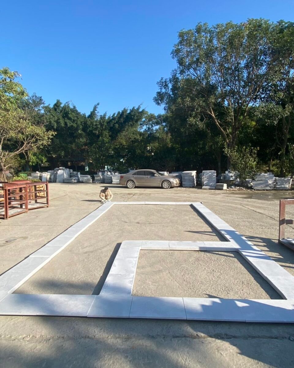 Pool template at factory