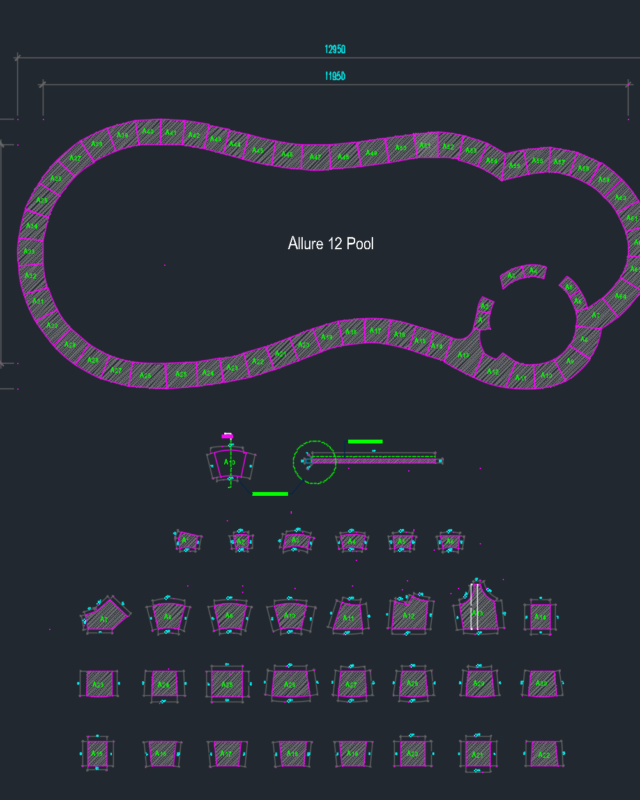 Pool cad drawing