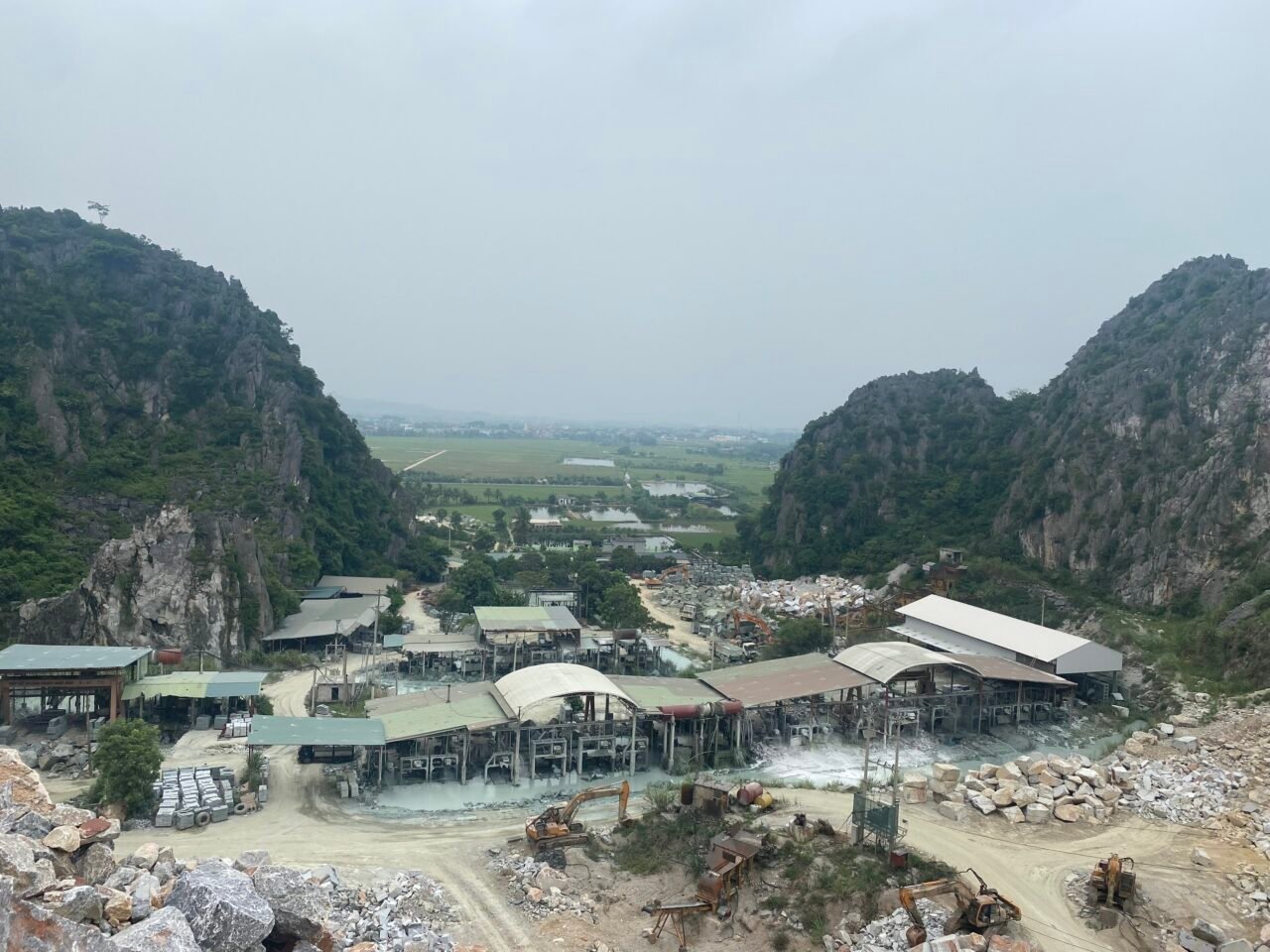 Marble quarry and marble factory