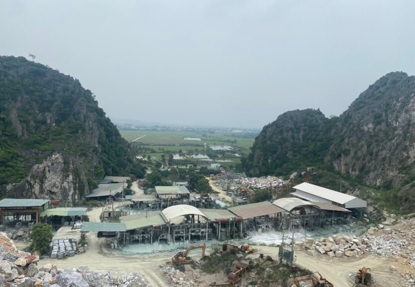 Marble quarry and marble factory