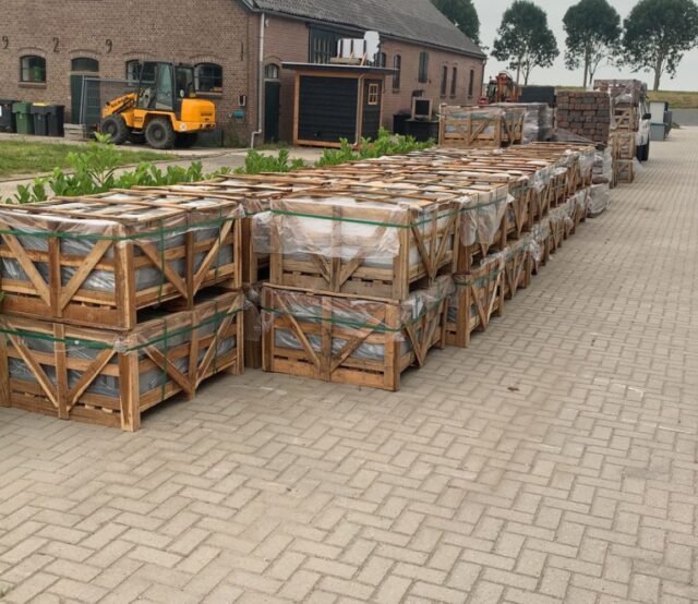 Vietnam Bluestone Crate outside the warehouse