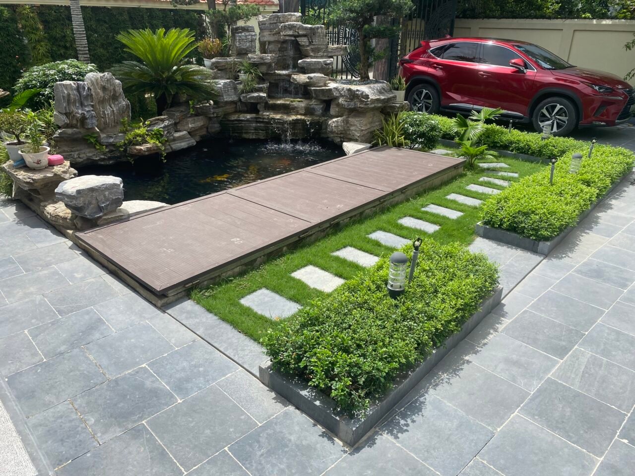Sunny garden made from VIetnam natural stone